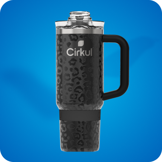 Limited Edition: 30oz. Black Leopard Travel StrawSip™ Tumbler