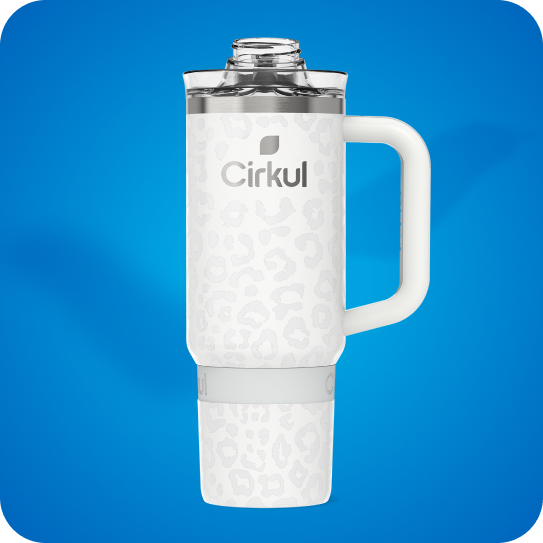 Limited Edition: 30oz. Cream Leopard Travel StrawSip™ Tumbler