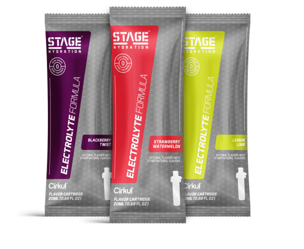 Stage Blackberry Twist, Stage Strawberry Watermelon, and Stage Lemon Lime