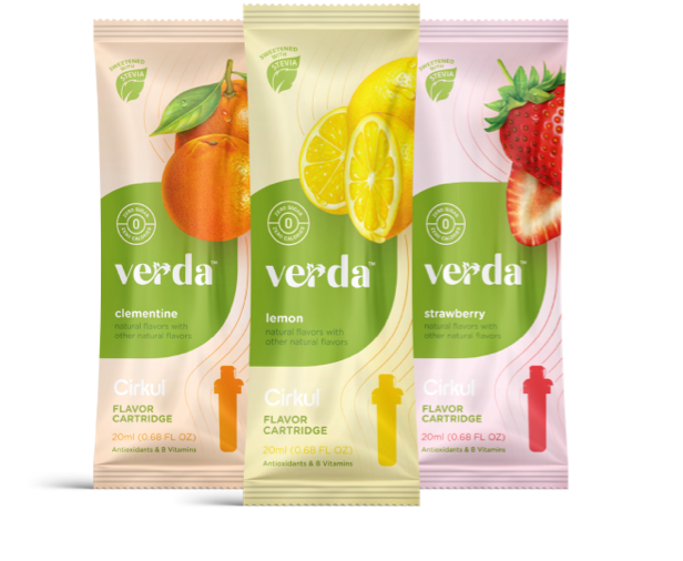 Verda Clementine, Verda Lemon, and Verda Strawberry