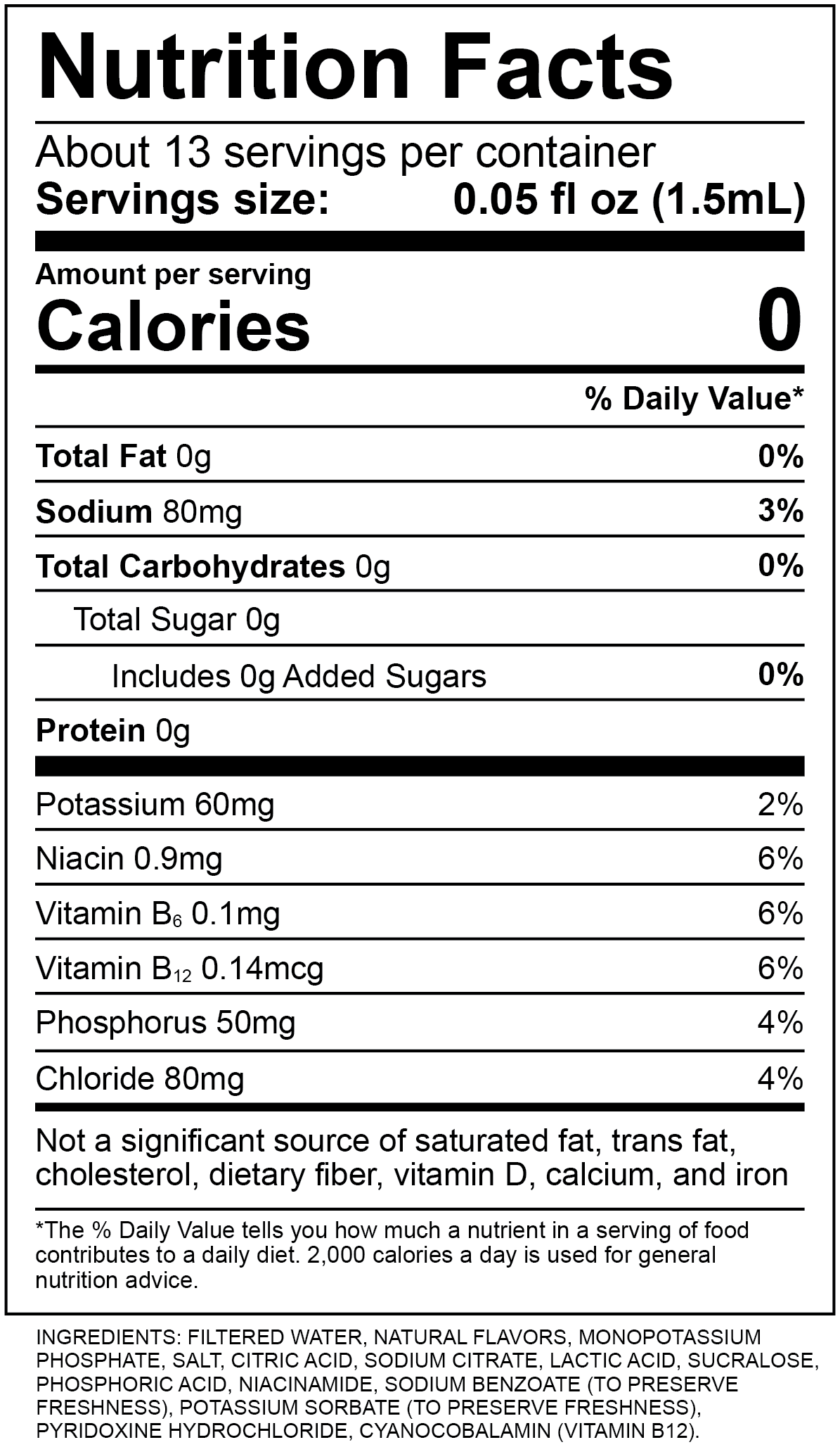 Last Drive Nutrition Label