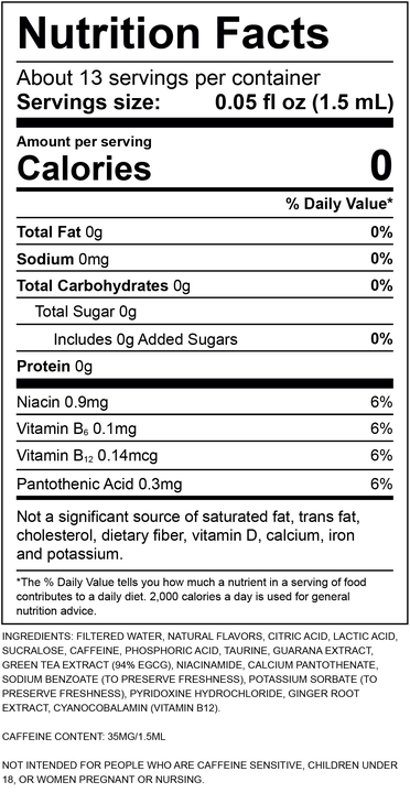 Blackberry Nutrition Label