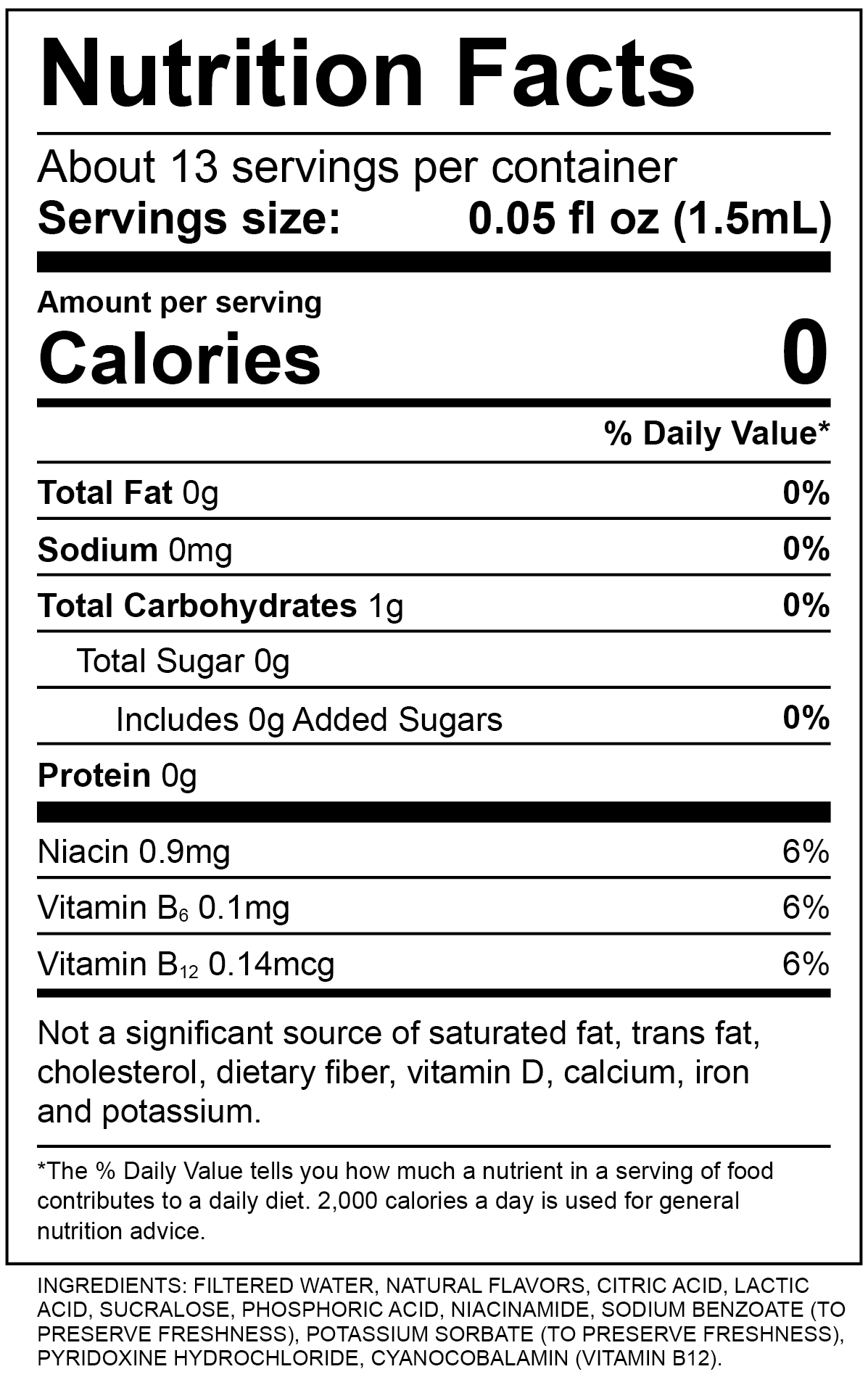 Passion Fruit Lemonade Nutrition Label