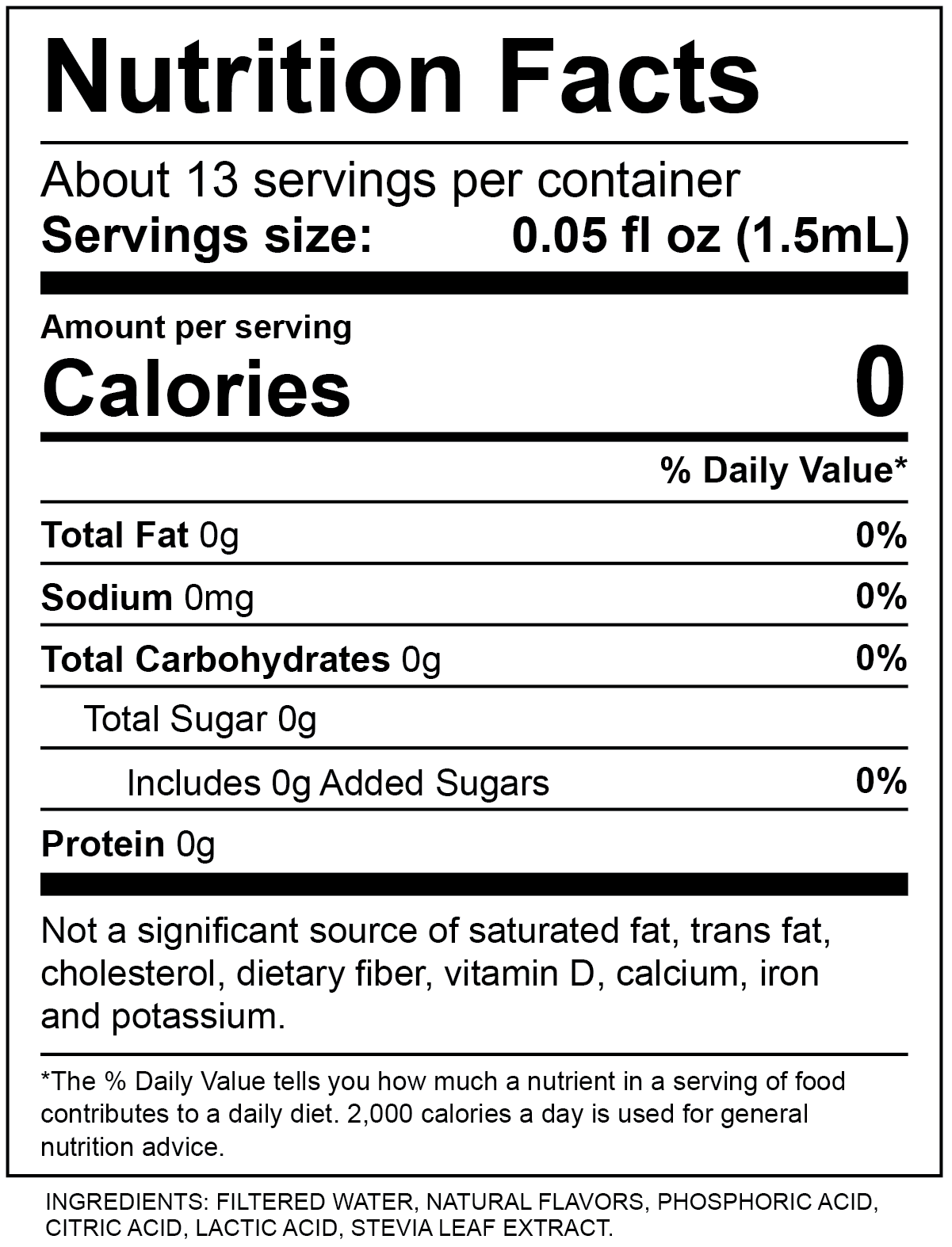 Cheetah Cherry Nutrition Label