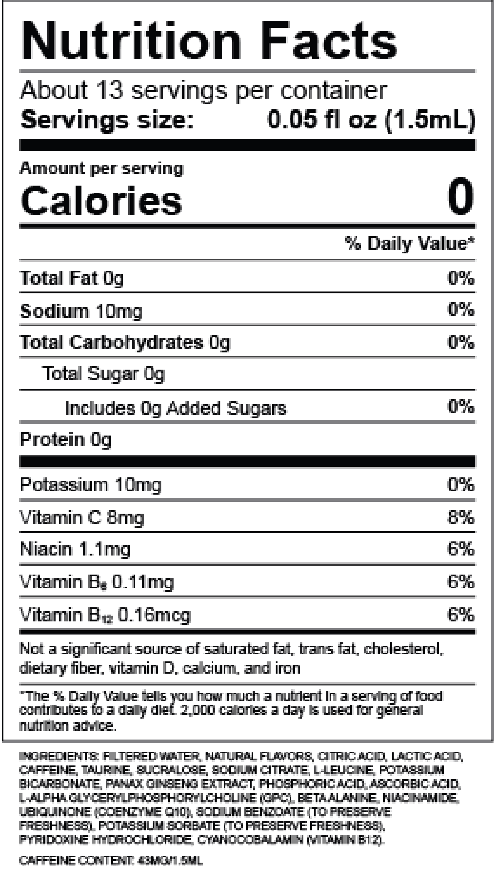 Jackpot Nutrition Label