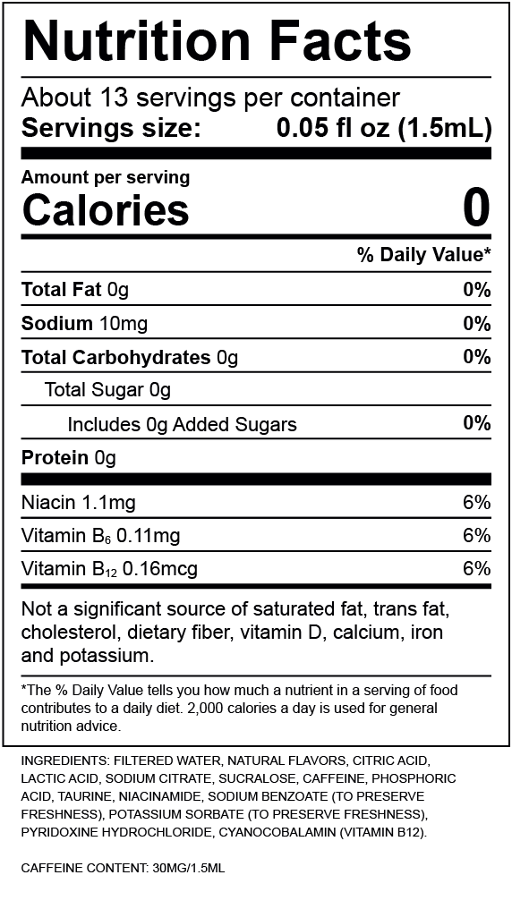 Green Apple Nutrition Label
